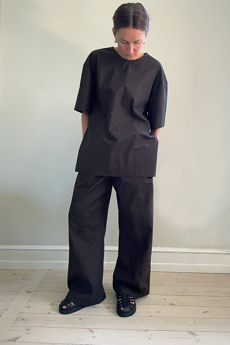 Big cotton tee - chocolate brown
