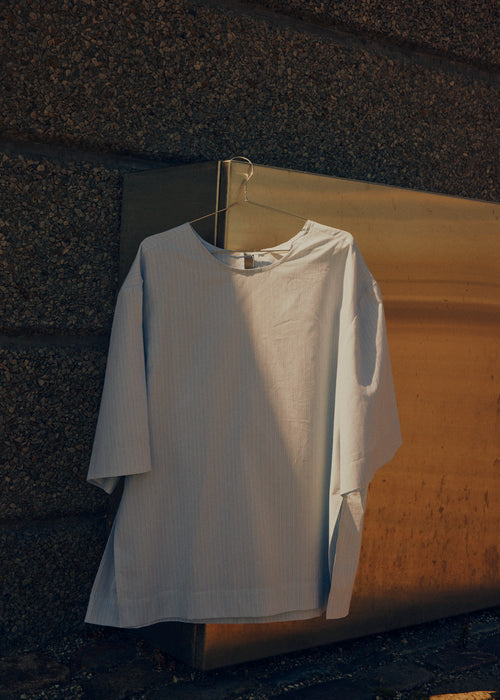 Cotton tee sky stripe