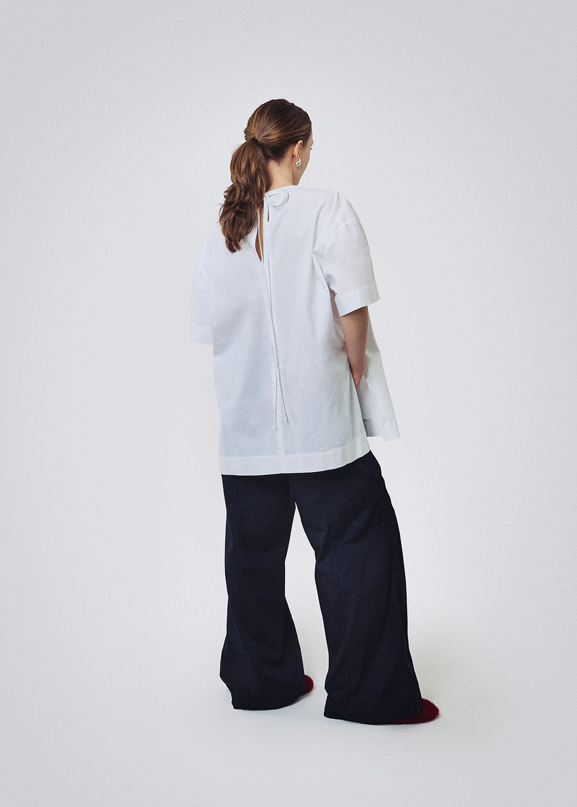 Cotton parachute pants black