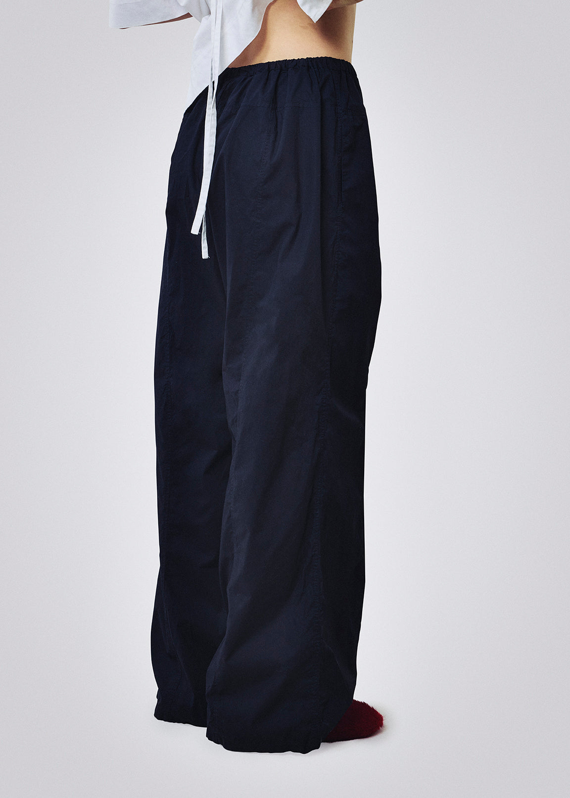 Cotton parachute pants black