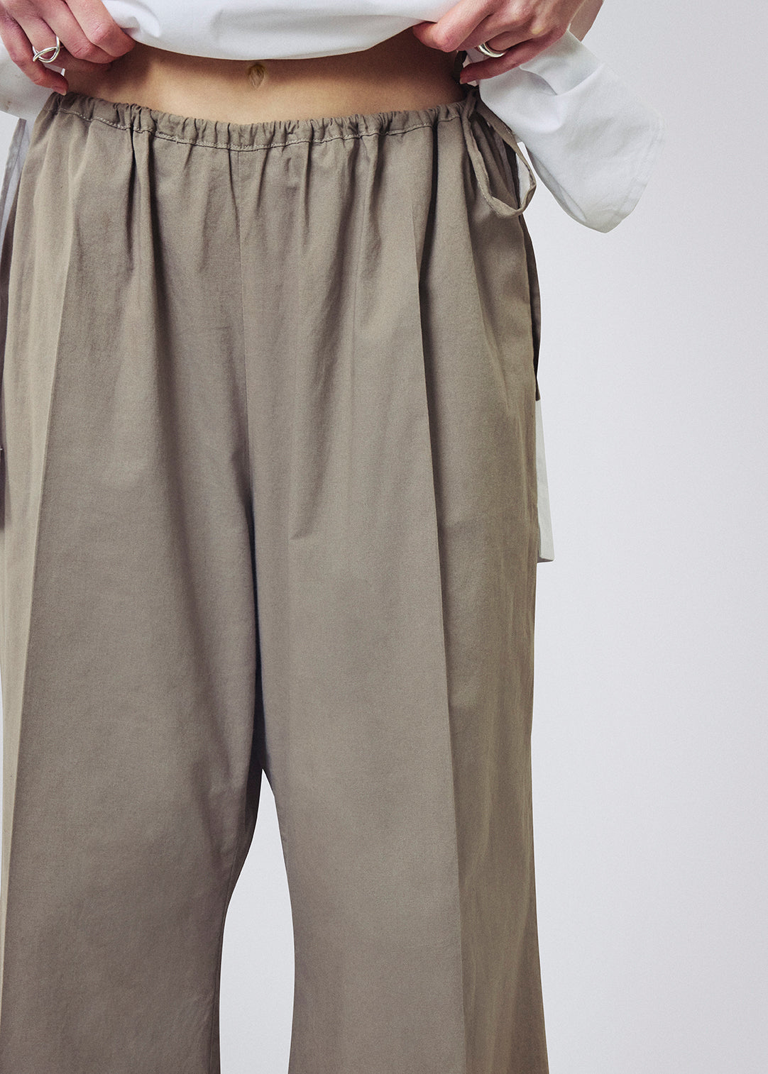 Cotton gather pants nature