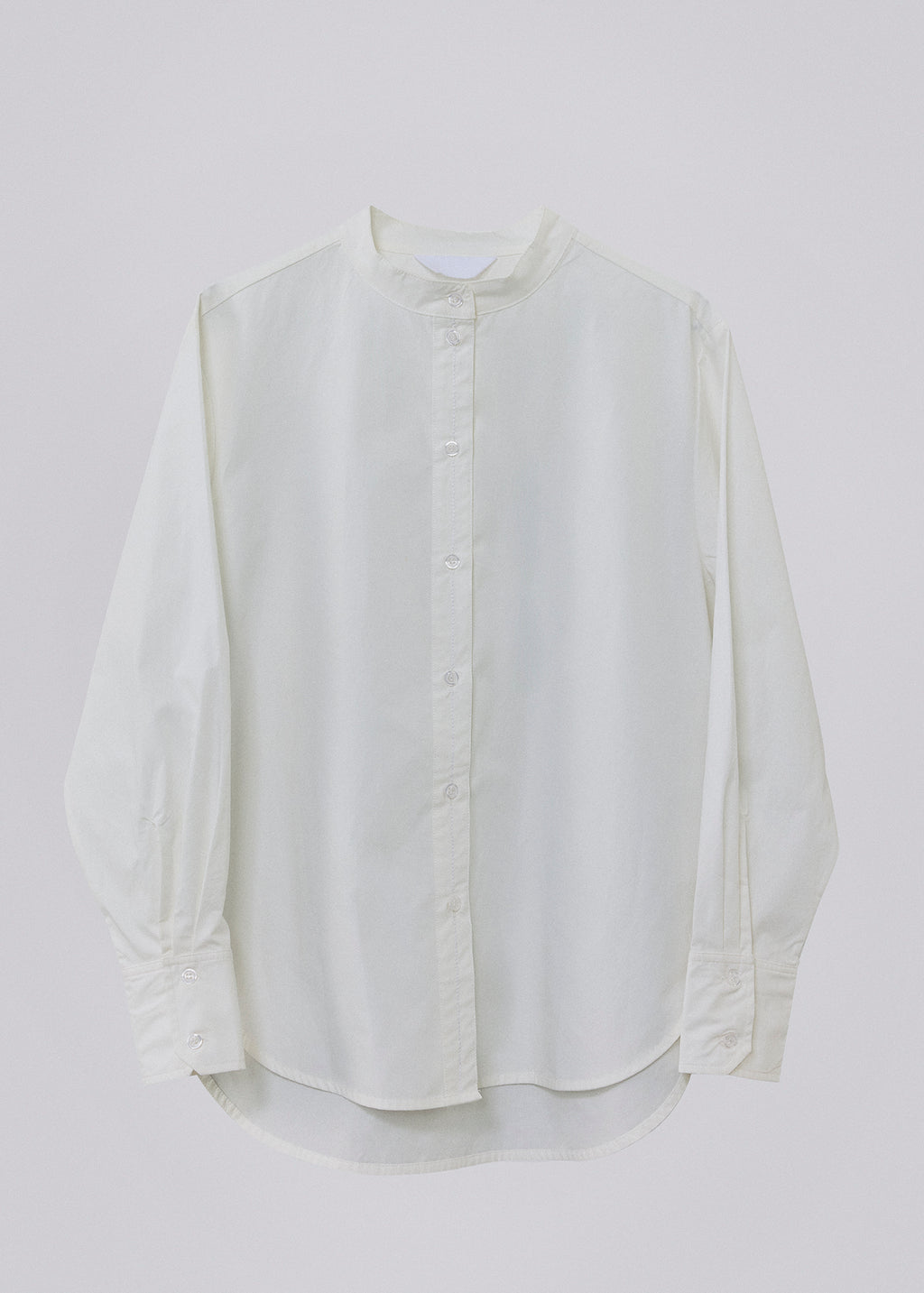 Cotton poplin shirt white