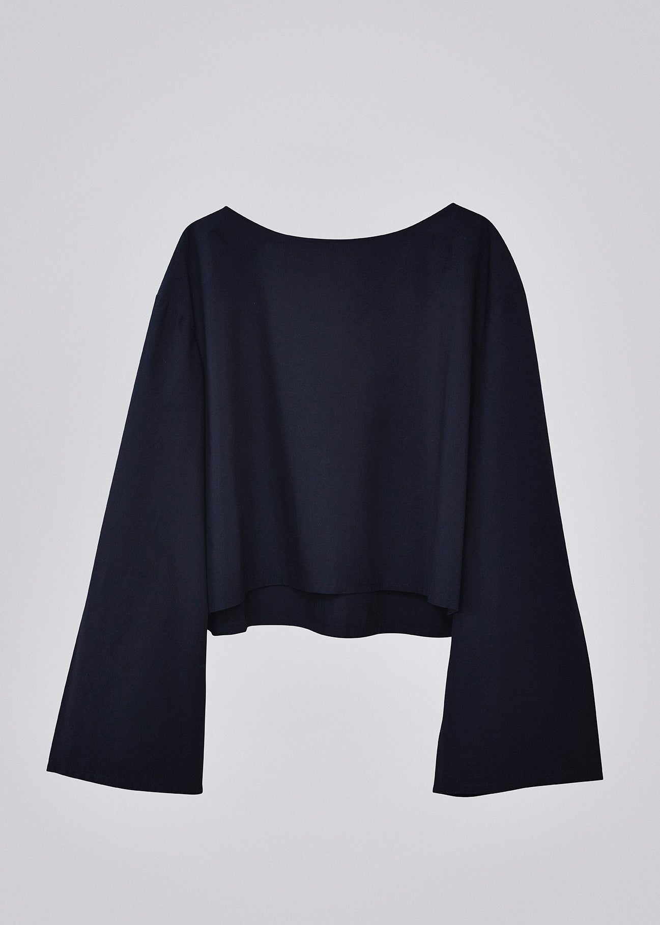 Cotton poplin top black