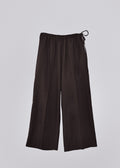 Cotton gather pants chocolate