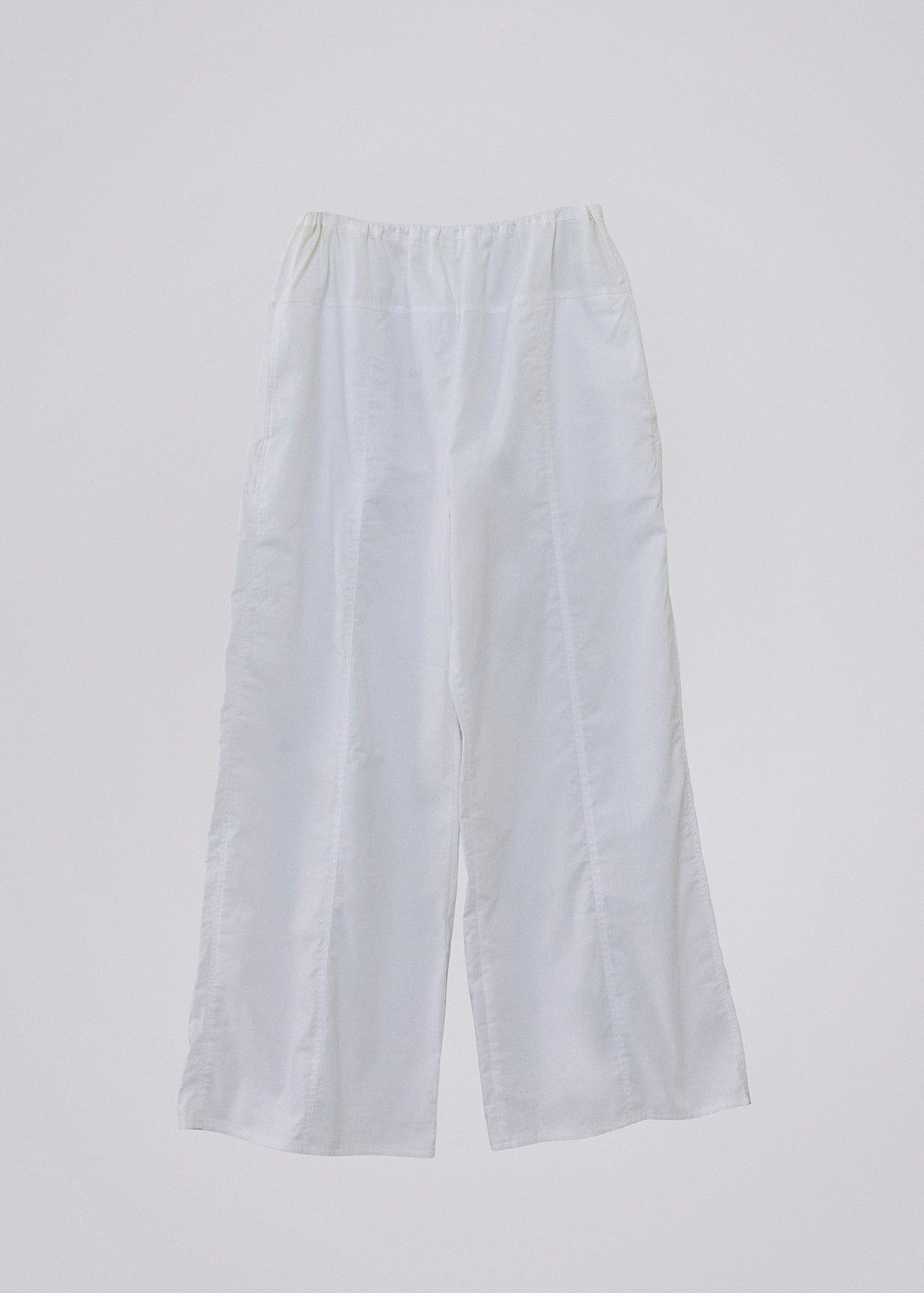 Cotton parachute pants white