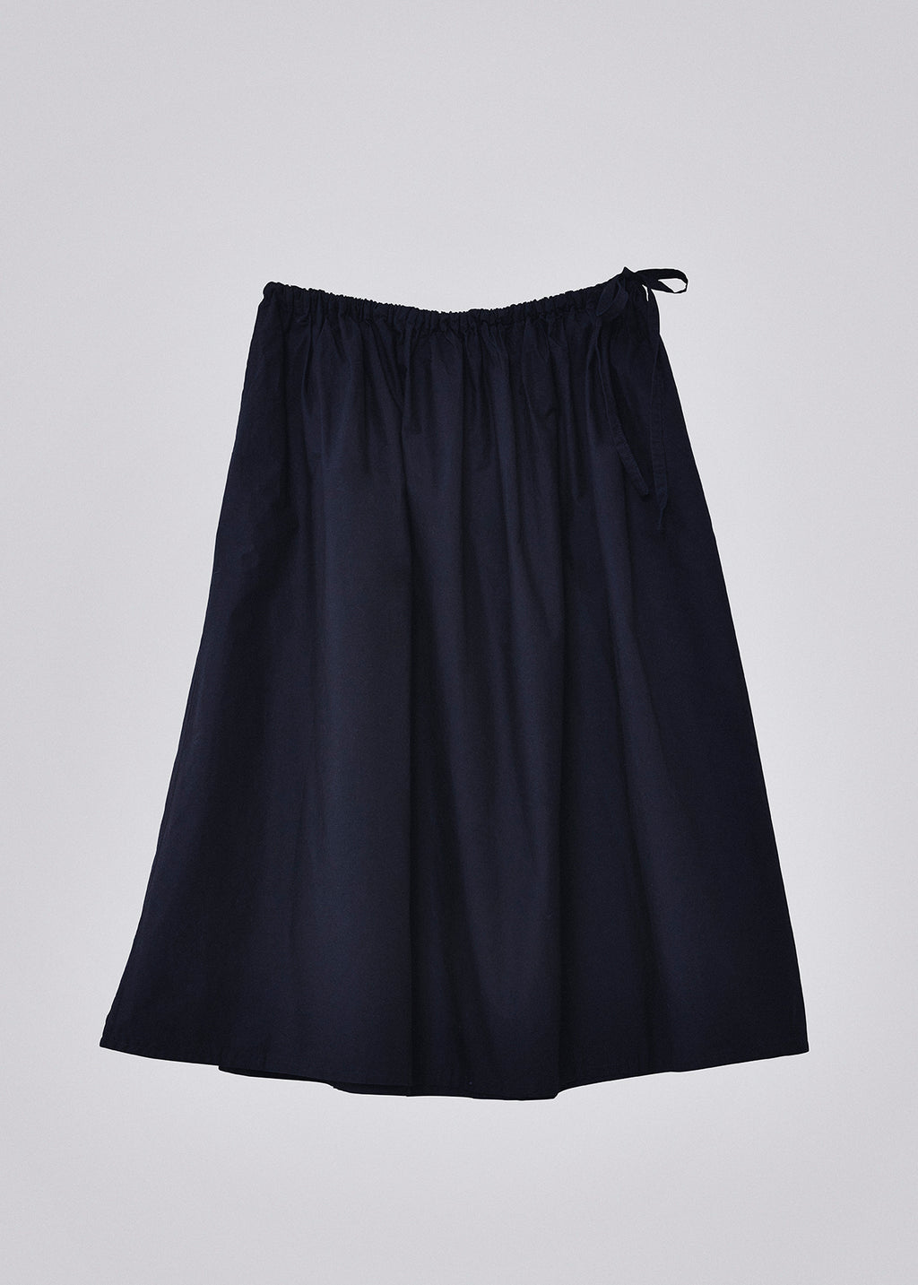 Cotton gather skirt black