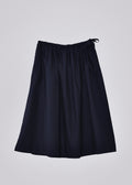 Cotton gather skirt black