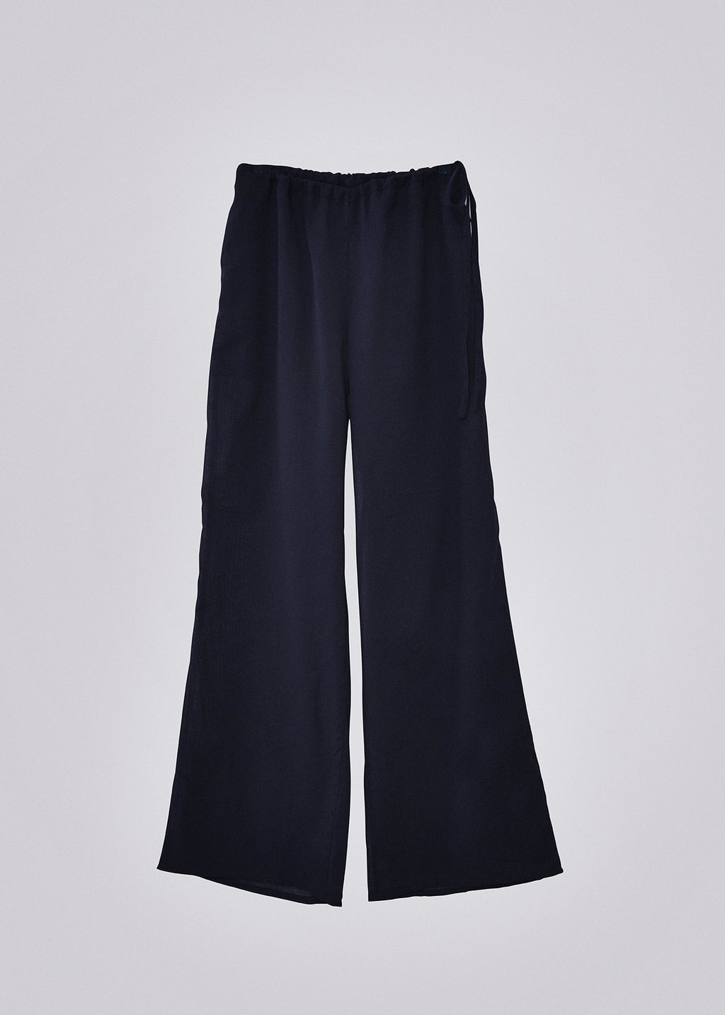 Sheer gather pants black