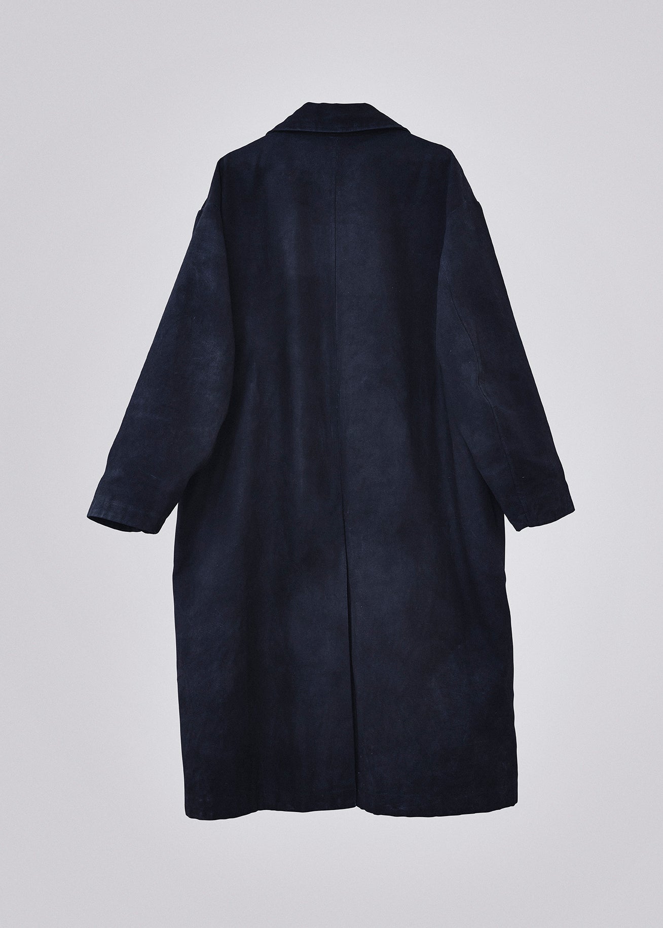 Coated canvas coat black