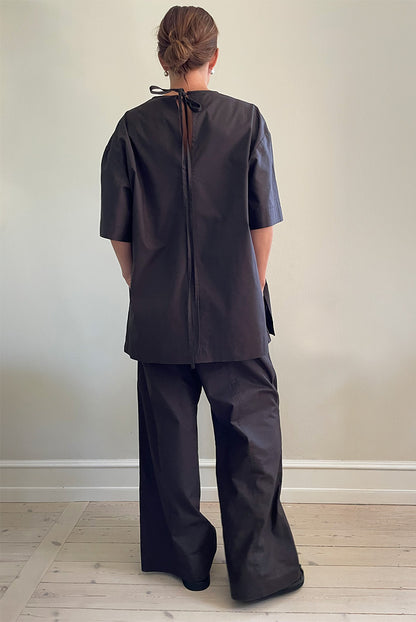 Big cotton tee - chocolate brown